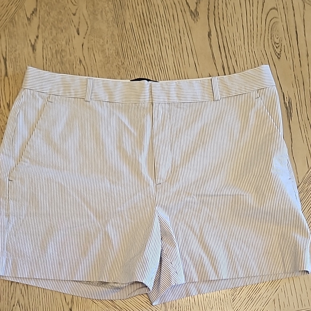 Banana‎ Republic Stripped Blue and White Shorts 12